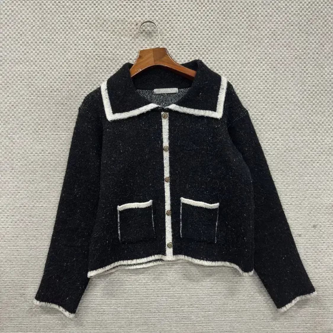 빈티지 니트 크롭 트위드 자켓 95 M09430 상품이미지1