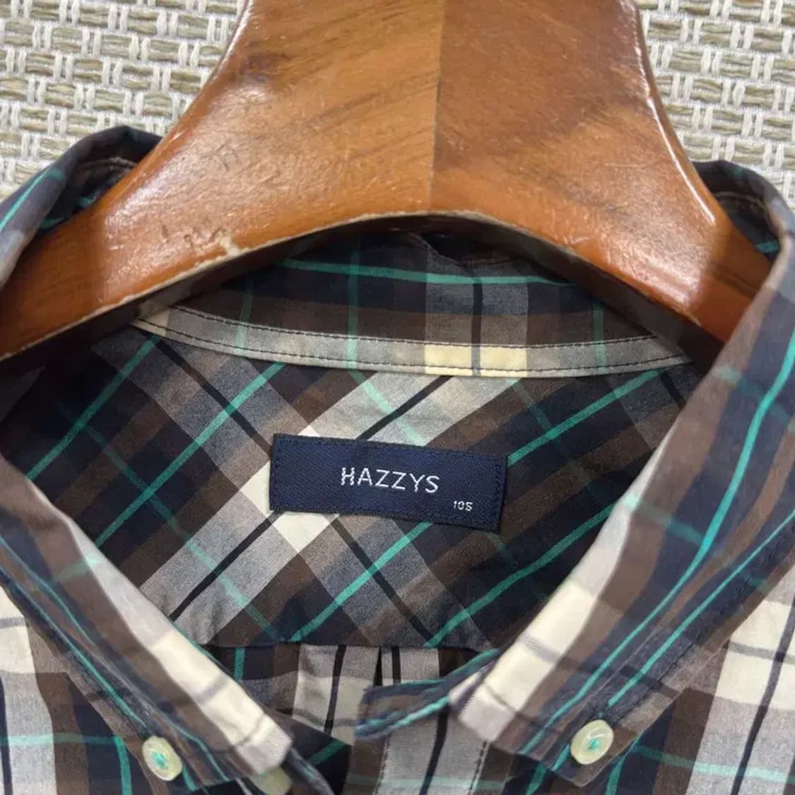 헤지스 캐주얼 자수로고 체크 셔츠 105 M09434 상품이미지3