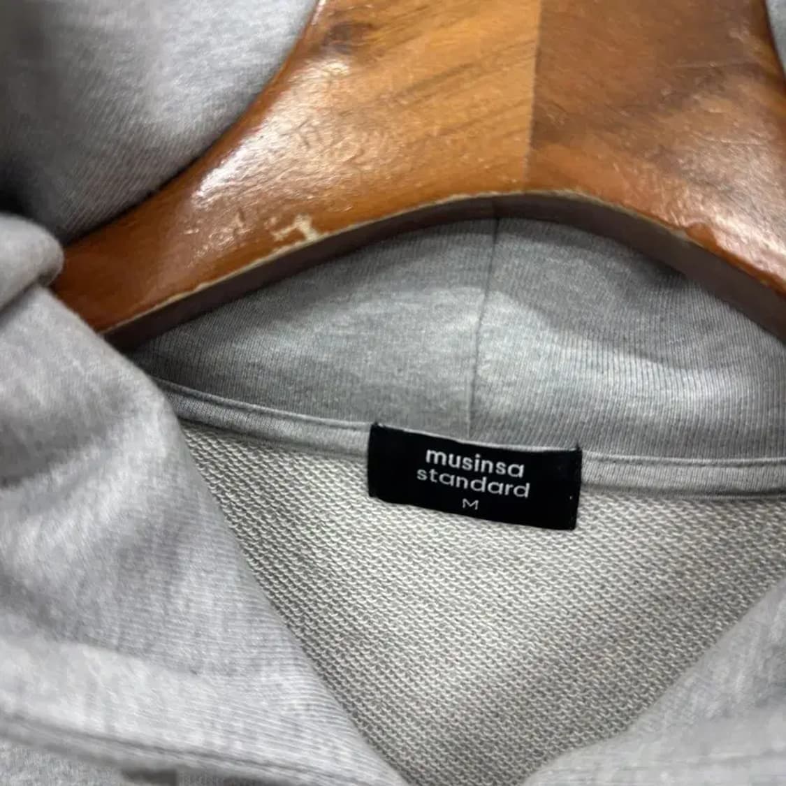 무신사 스탠다드 무지 캐주얼 오버핏 후드집업 M M09547 상품이미지3