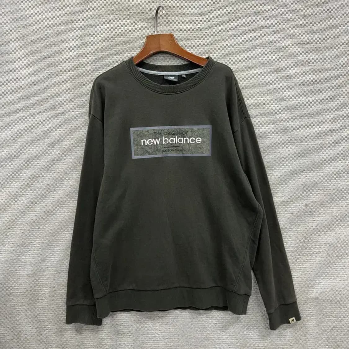 뉴발란스 카키 자수로고 캐주얼 맨투맨 XL M09550 상품이미지1