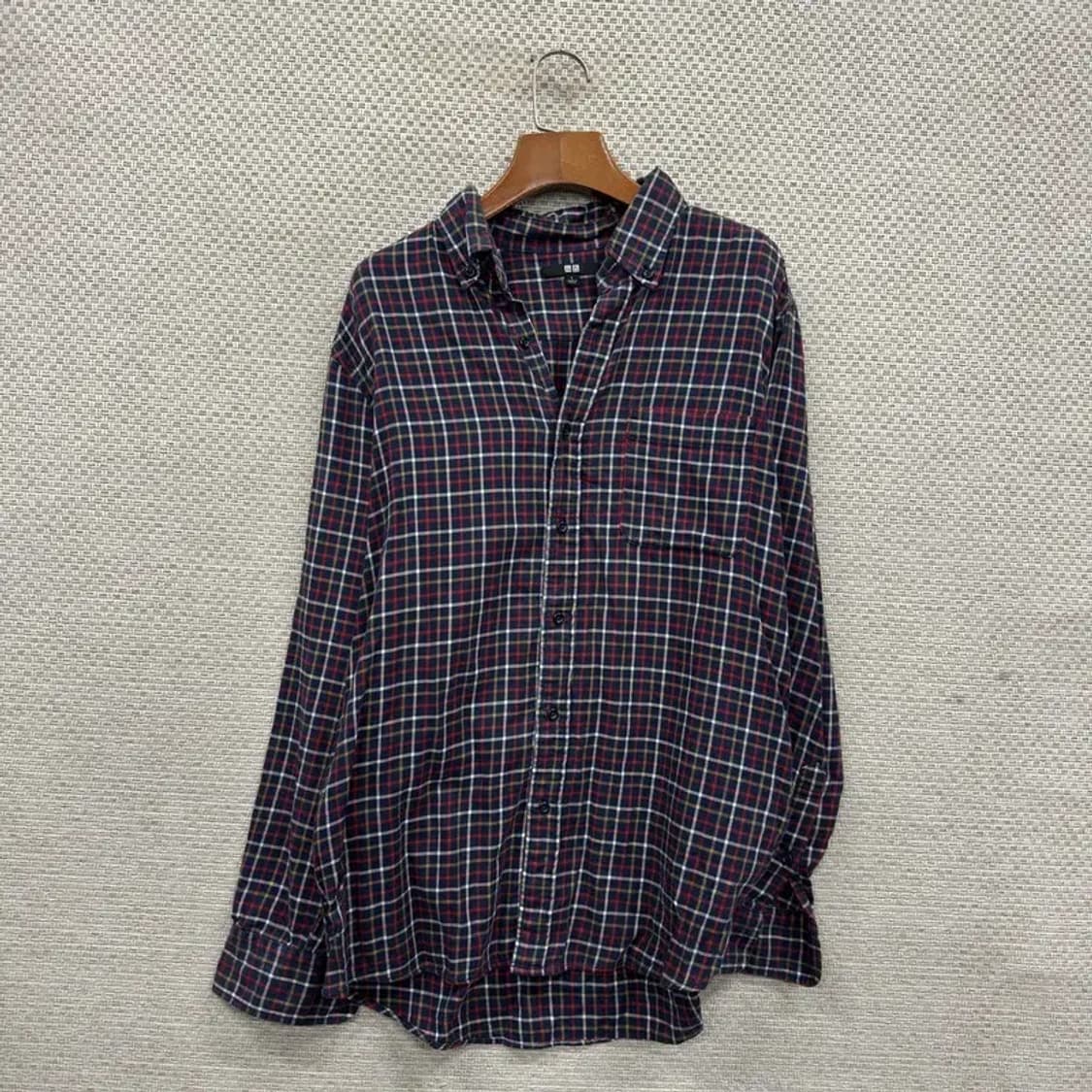 유니클로 캐주얼 체크 셔츠 L M09667 상품이미지1