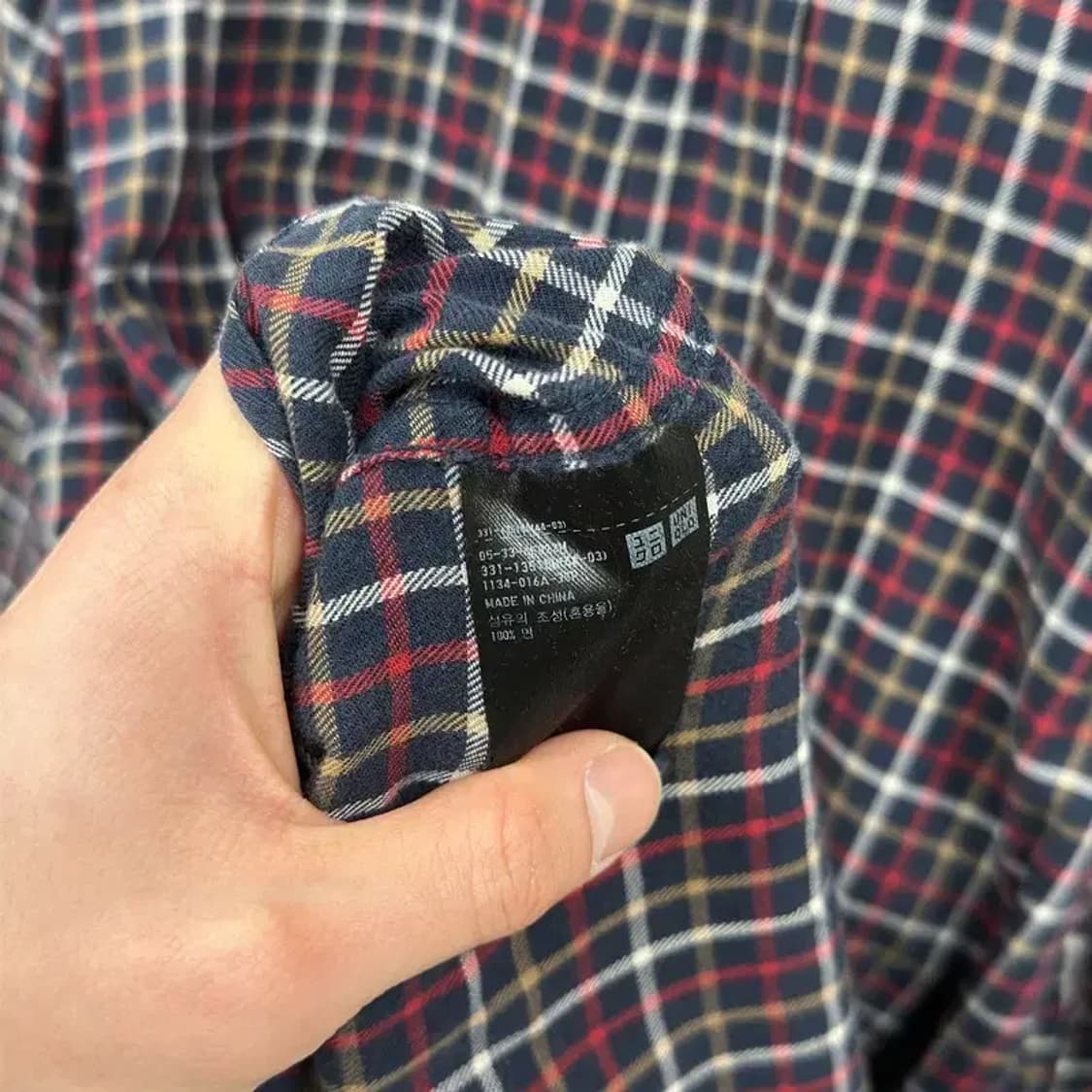 유니클로 캐주얼 체크 셔츠 L M09667 상품이미지4