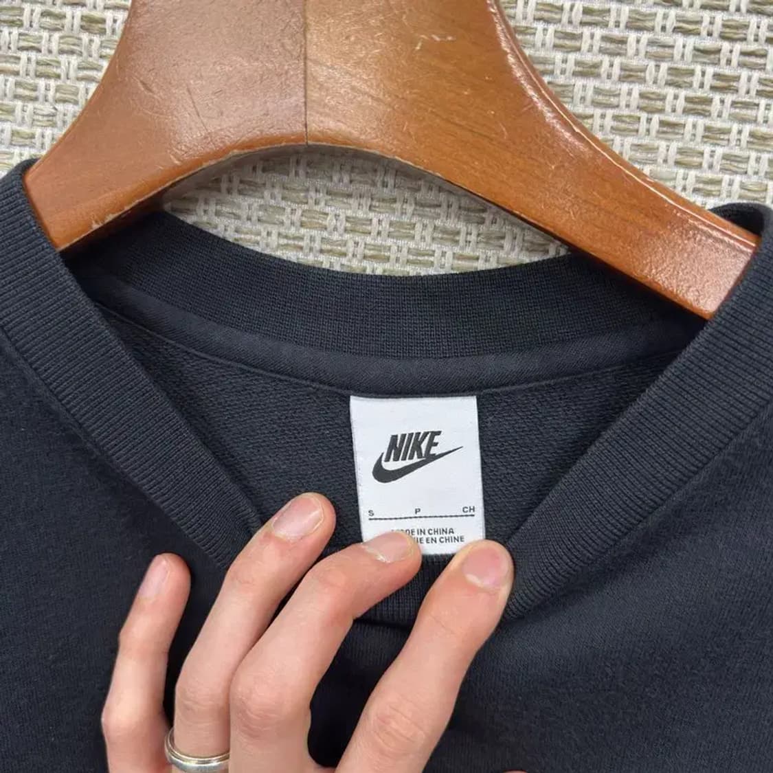 나이키 자수로고 캐주얼 오바핏 맨투맨 S M09672 상품이미지3