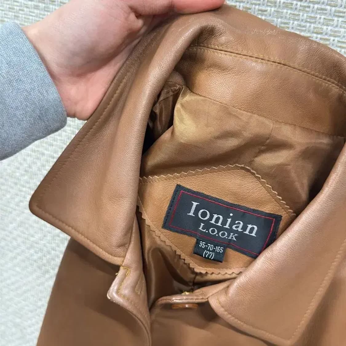 빈티지 브라운 양가죽 가죽 자켓 77 M09681 상품이미지10