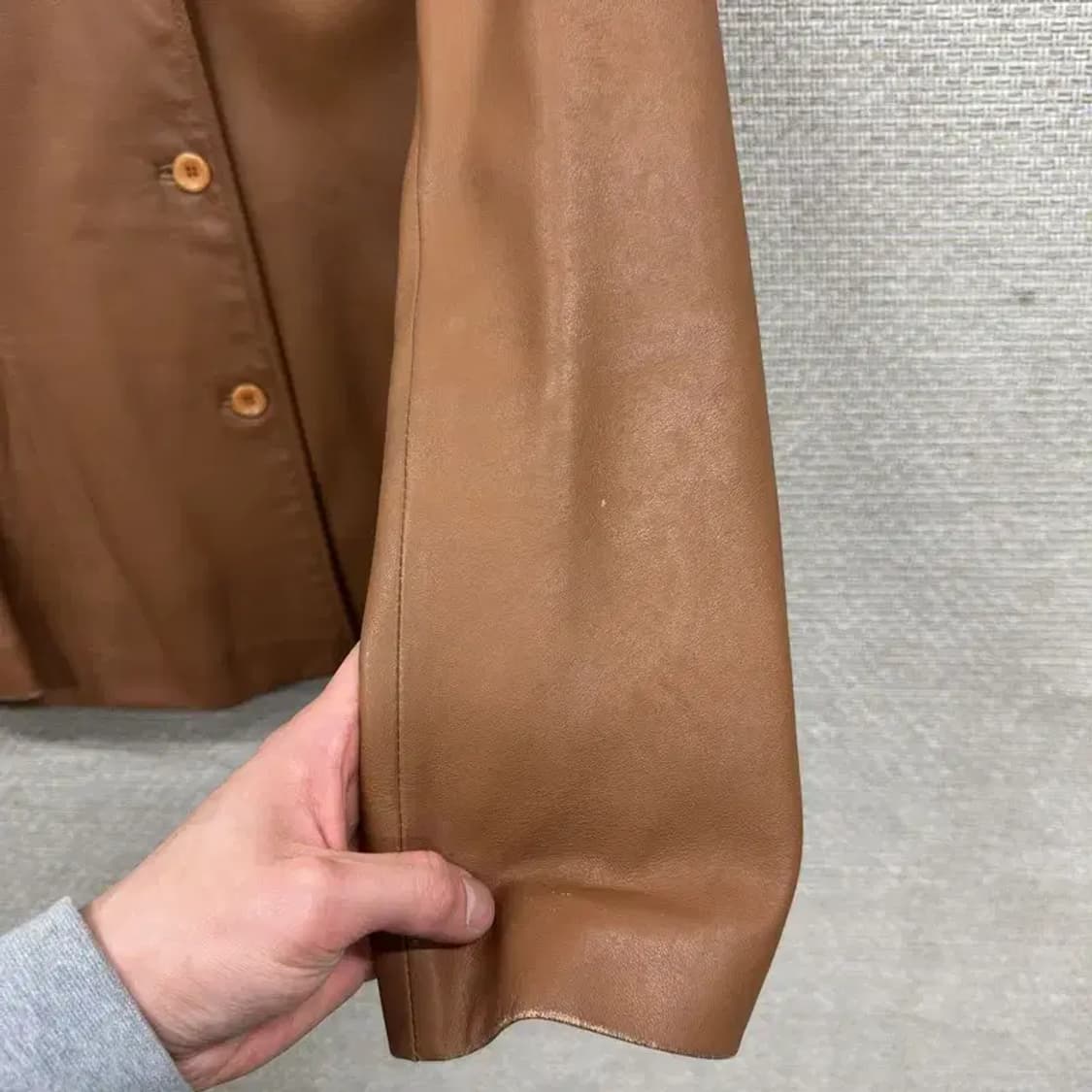 빈티지 브라운 양가죽 가죽 자켓 77 M09681 상품이미지7