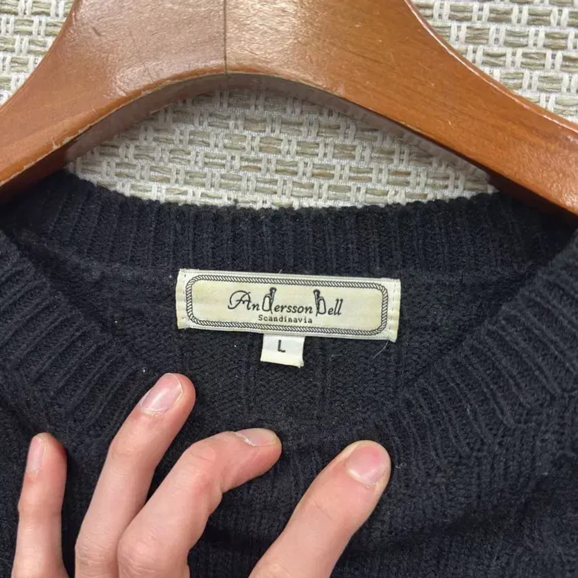 앤더슨벨 캐주얼 케이블 라운드넥 니트 L M09684 상품이미지3