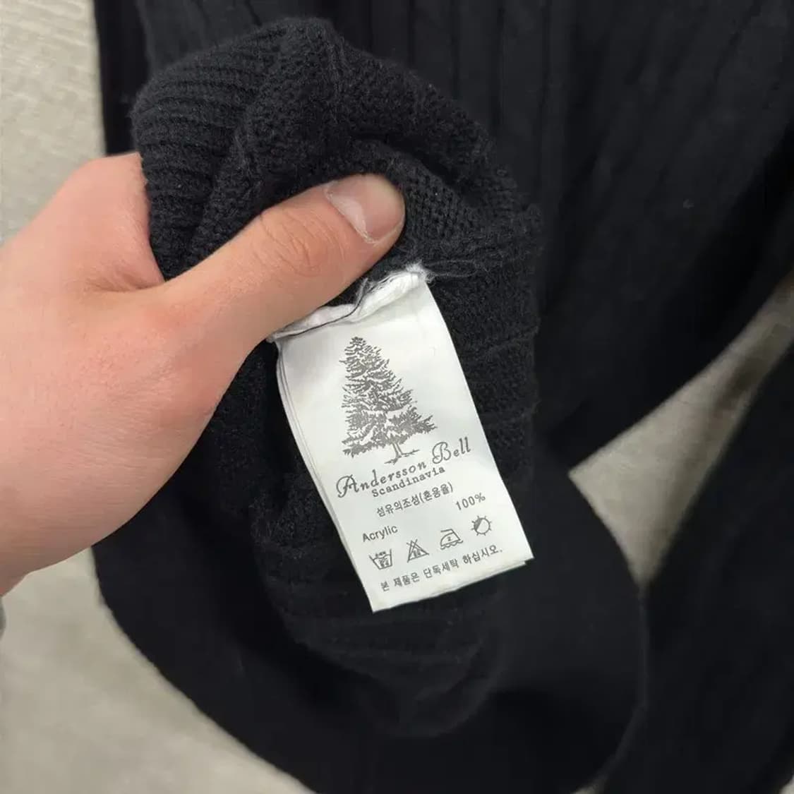 앤더슨벨 캐주얼 케이블 라운드넥 니트 L M09684 상품이미지4