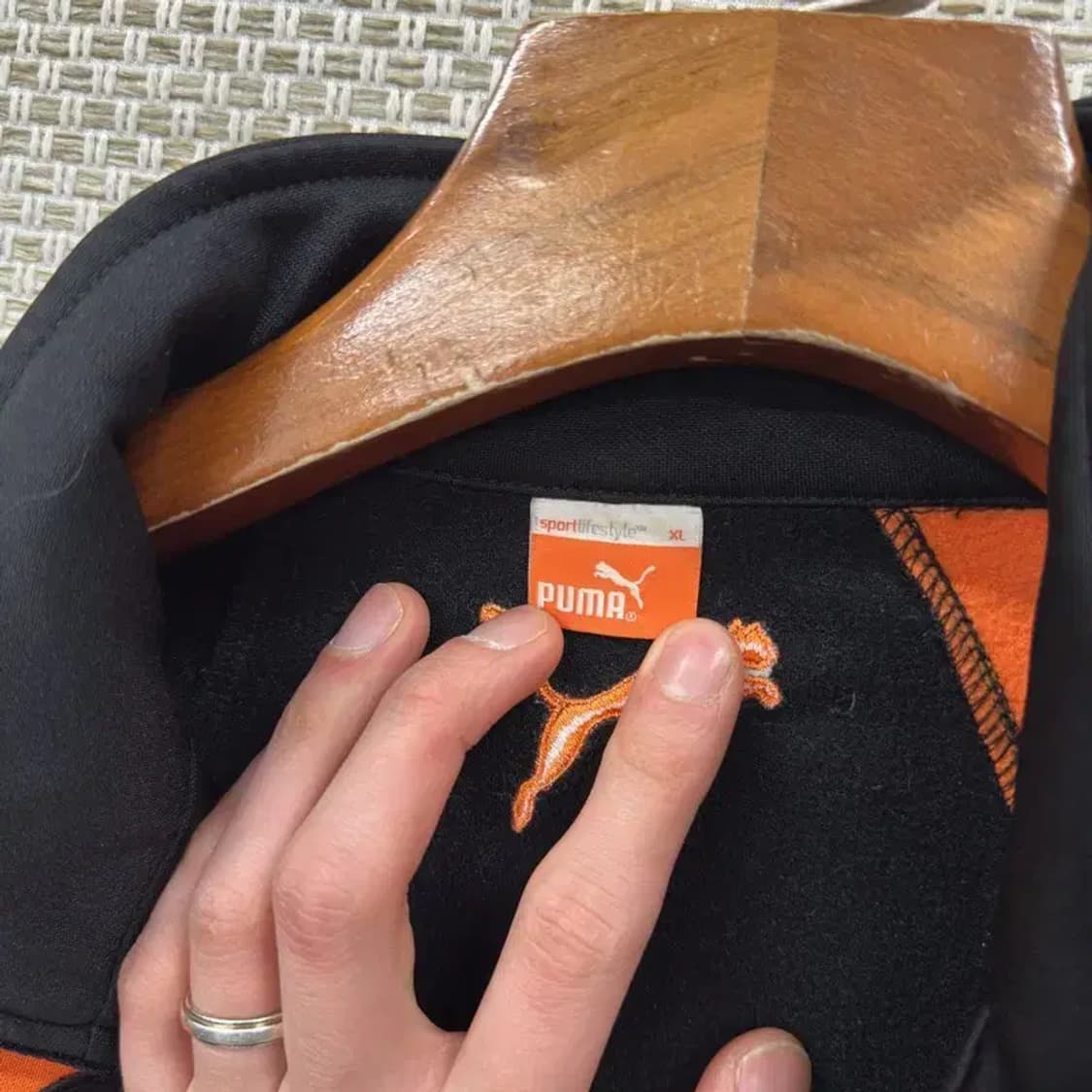 푸마 자수로고 캐주얼 배색 트랙탑 져지 집업 XL M09677 상품이미지3