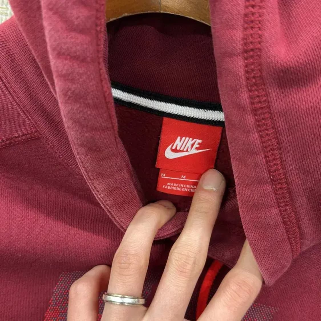 나이키 와인 프린팅로고 약기모 후드티 M M08952 상품이미지3