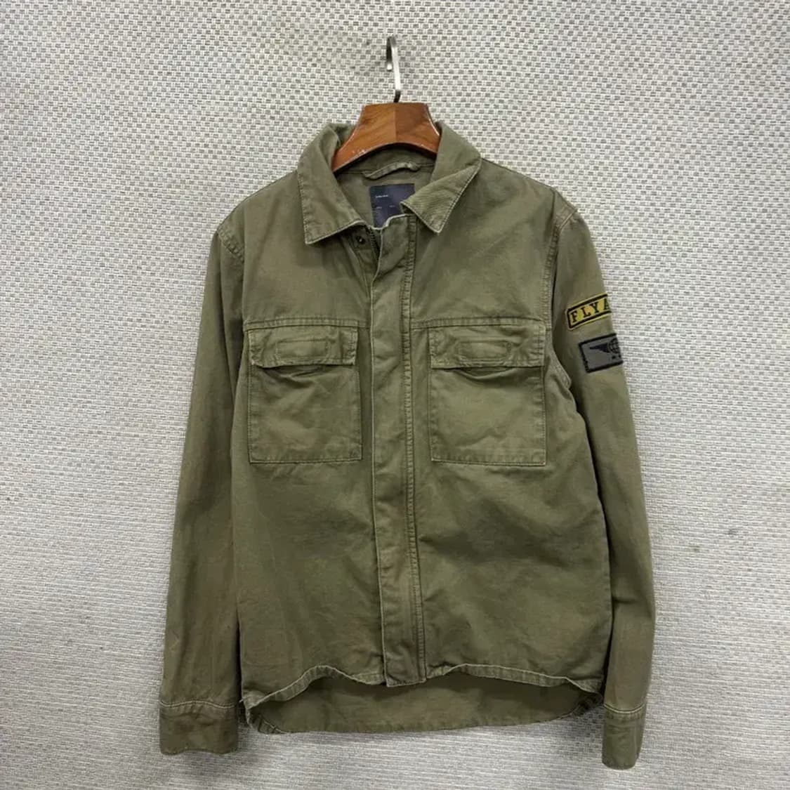 자라 카키 사이드자수 셔츠 자켓 S M08940 상품이미지1