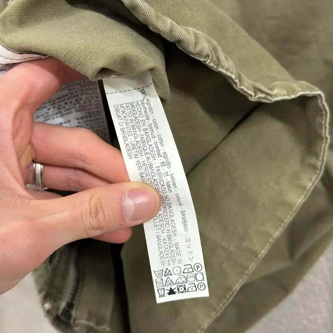 자라 카키 사이드자수 셔츠 자켓 S M08940 상품이미지4