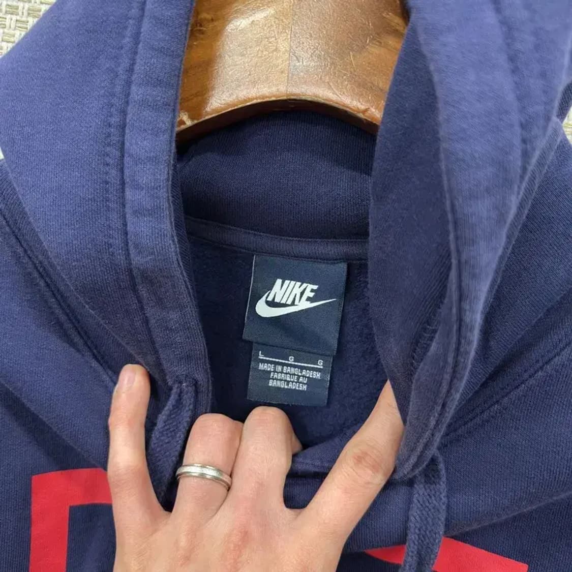 나이키 에어 로고 프린팅 약기모 후드티 L M08942 상품이미지3