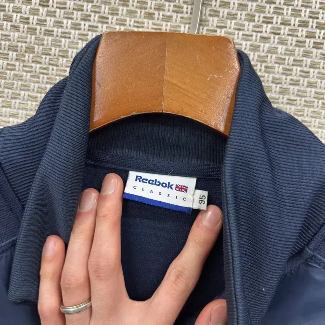 리복 자수로고 캐주얼 져지 집업 95 M08958 상품이미지3