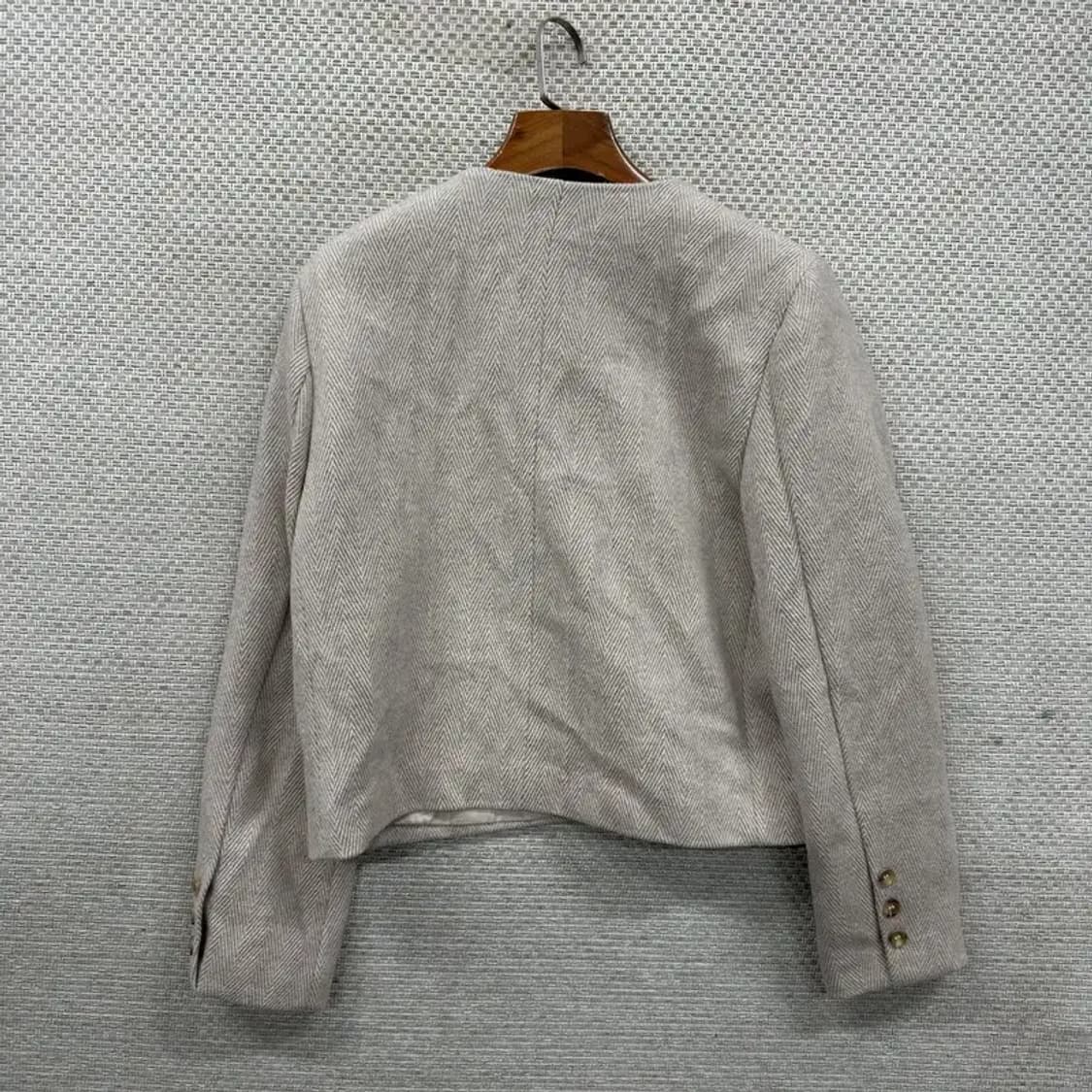 에잇세컨즈 베이지 투포켓 울 크롭 자켓 S M08956 상품이미지2