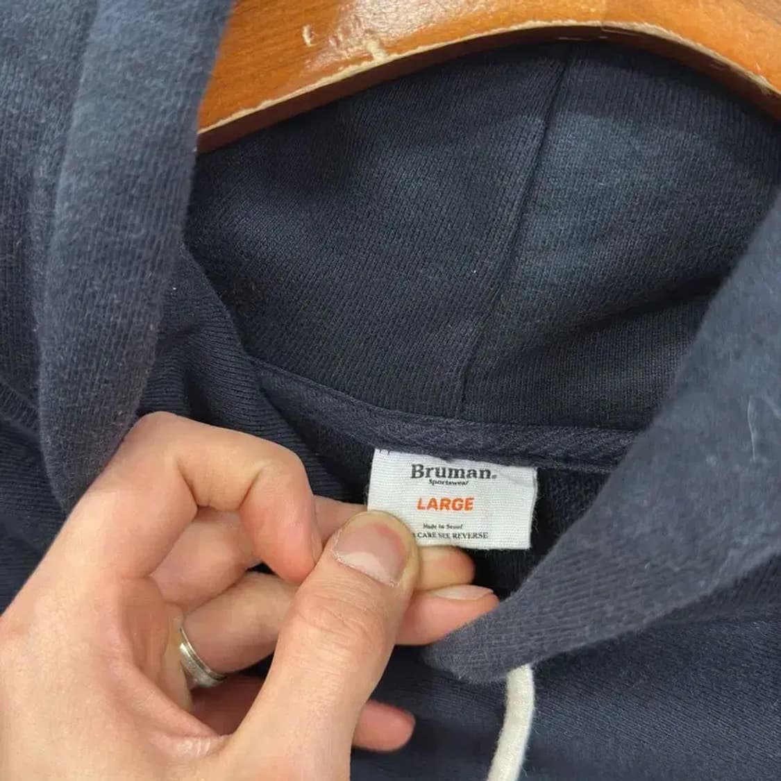 빈티지 센터프린팅 캐주얼 오버핏 후드티 L M08948 상품이미지3