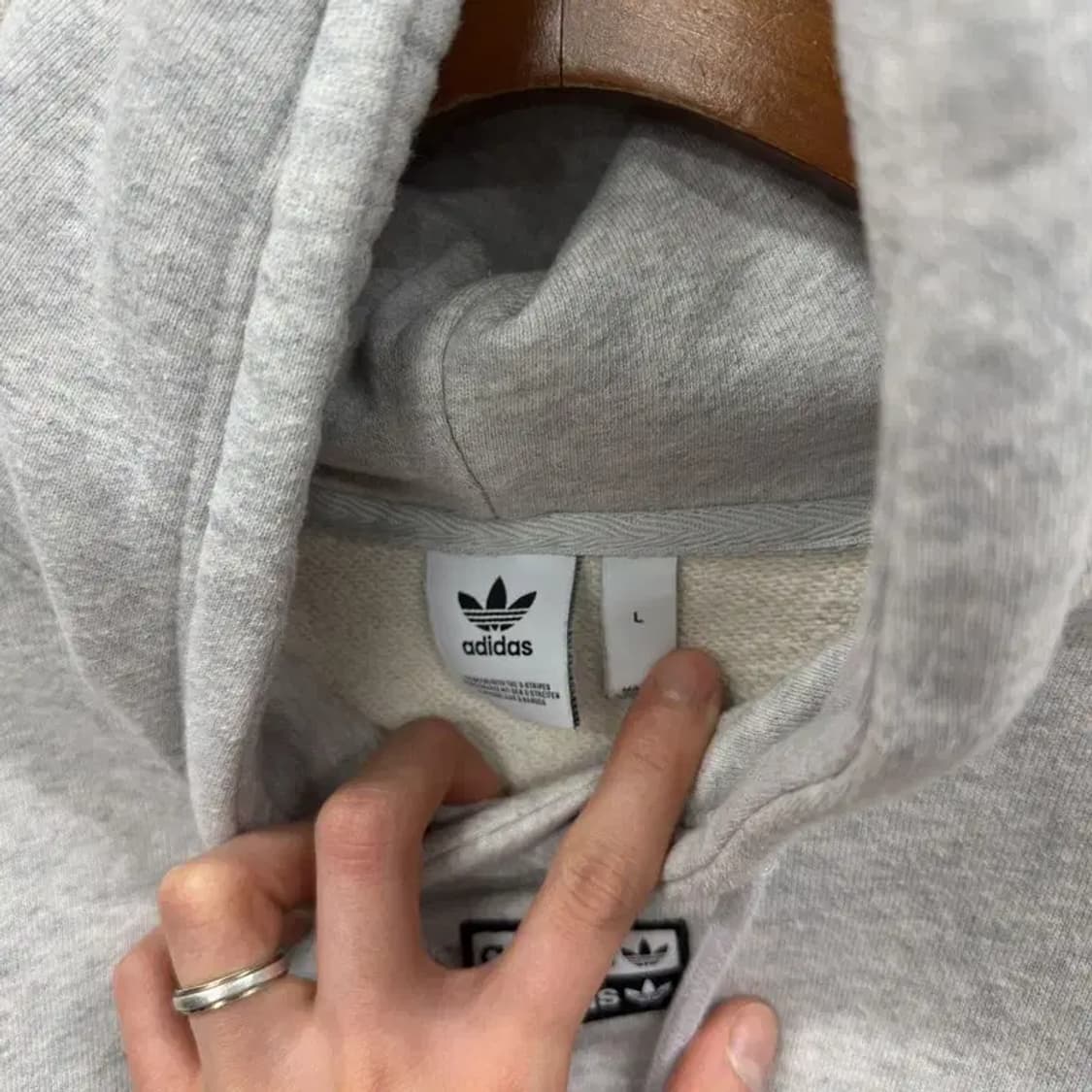 아디다스 센터 자수로고 캐주얼 후드티 L M08957 상품이미지3