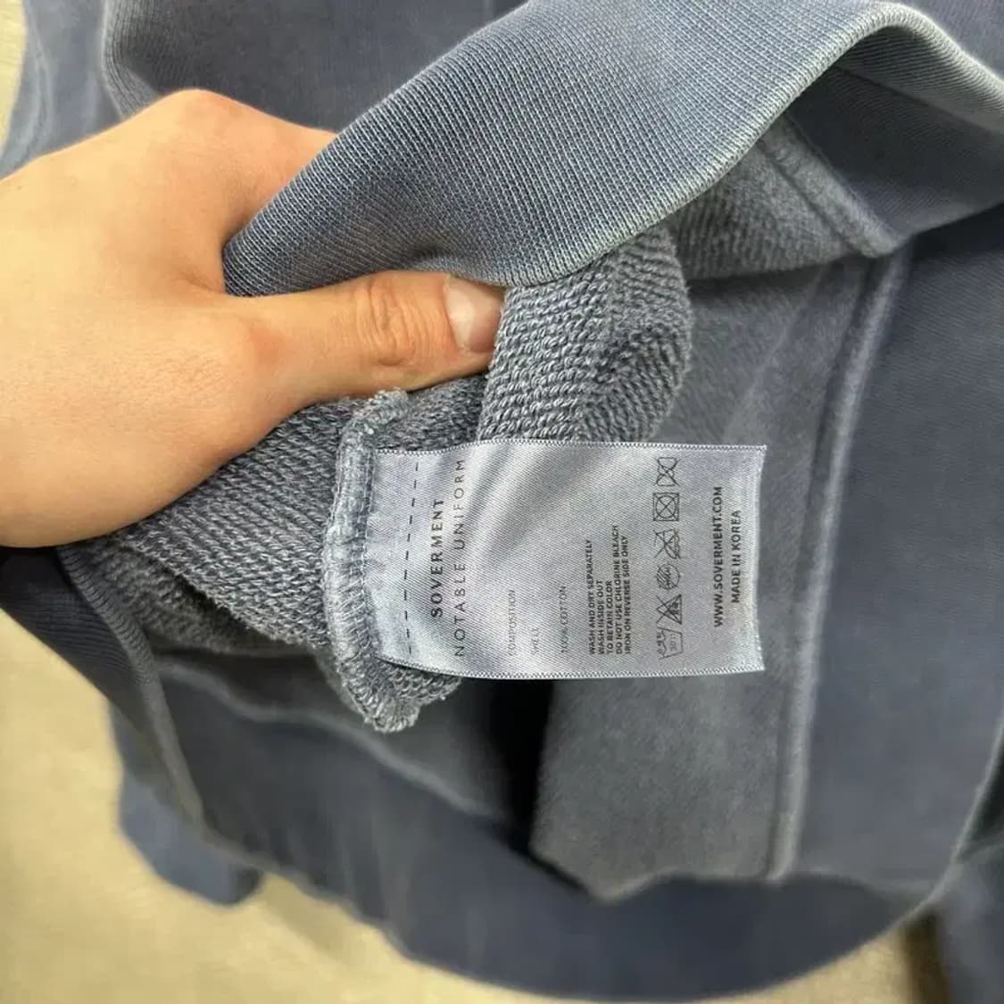 소버먼트 캐주얼 피그먼트 오버핏 맨투맨 L M09786 상품이미지4