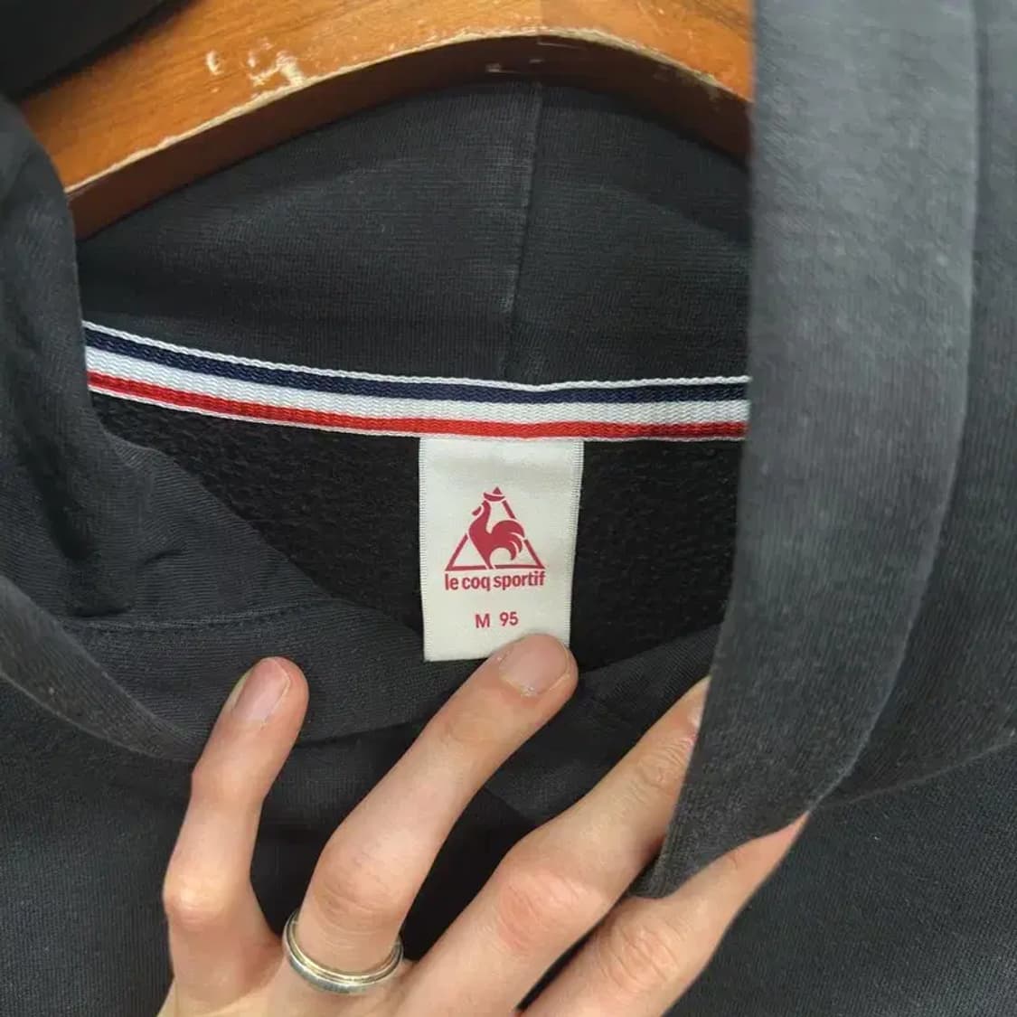 르꼬끄 캐주얼 약기모 자수로고 오버핏 후드티 M 95 M09787 상품이미지3