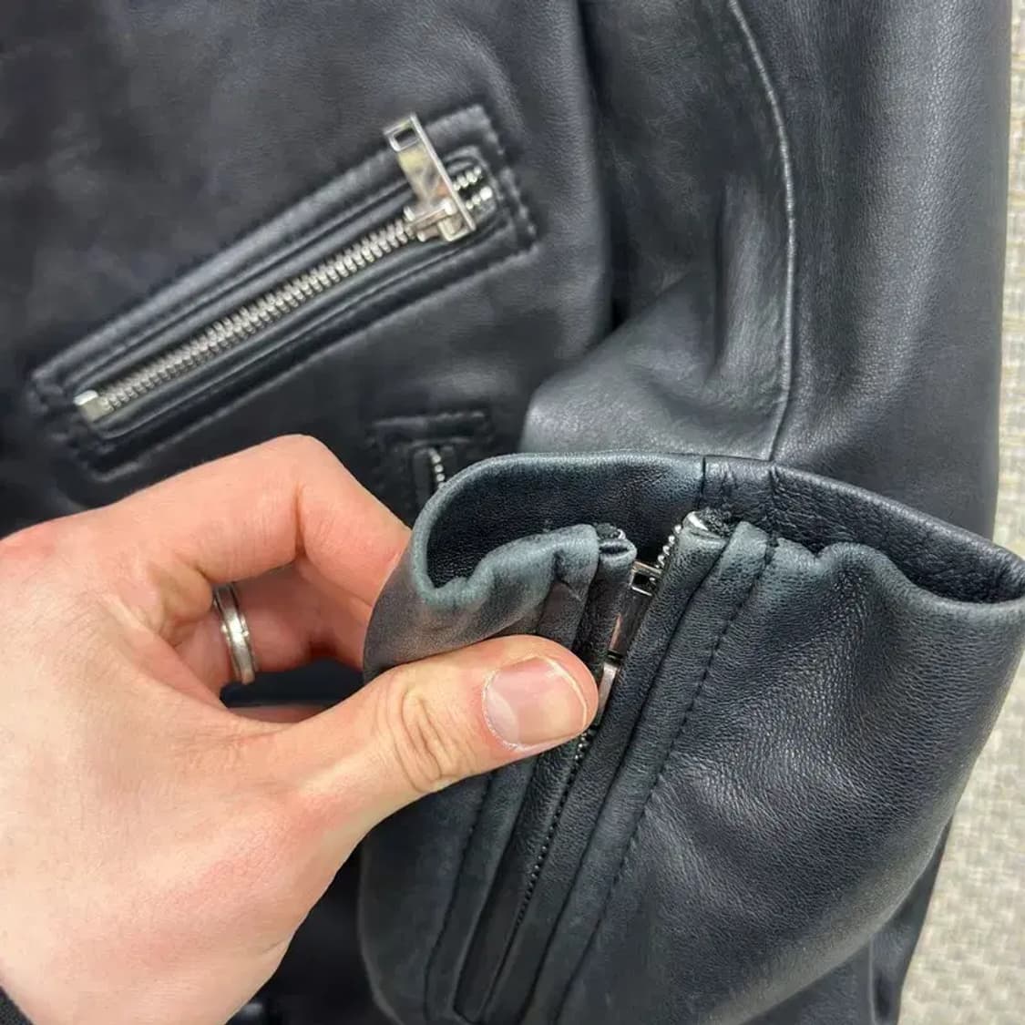 자라 ZARA 여성 가죽자켓 라이더 자켓 S M09799 상품이미지5