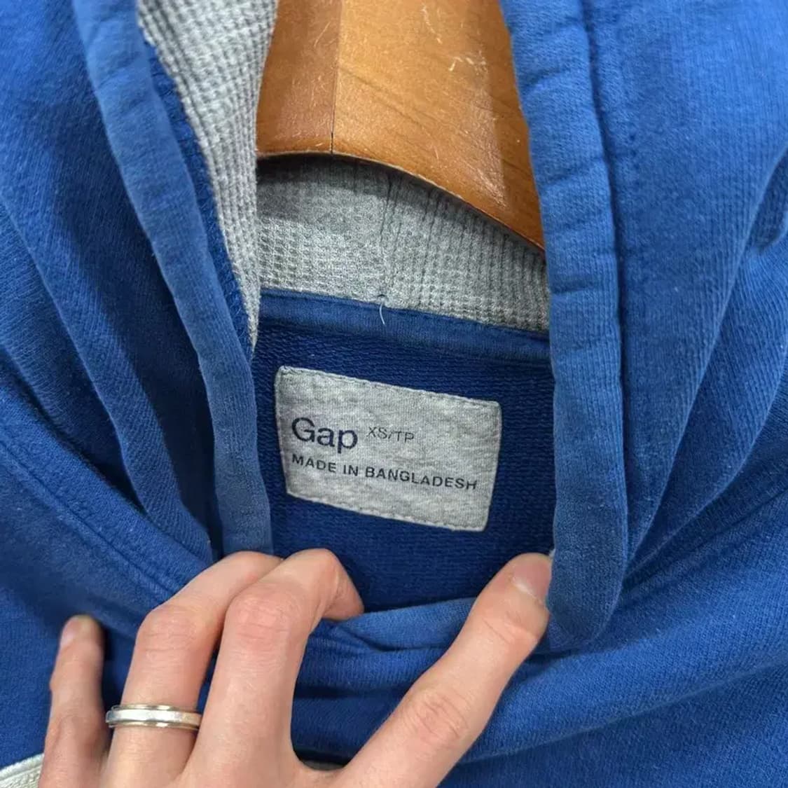 갭 GAP 자수로고 캐주얼 오버핏 후드티 XS M09800 상품이미지3