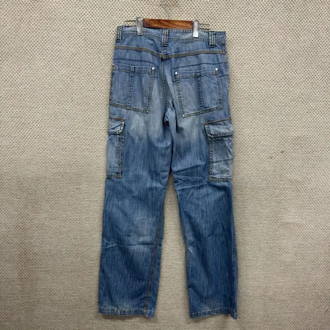 베네통 워싱 카고팬츠 데님 청바지 32인치 M09809 상품이미지2