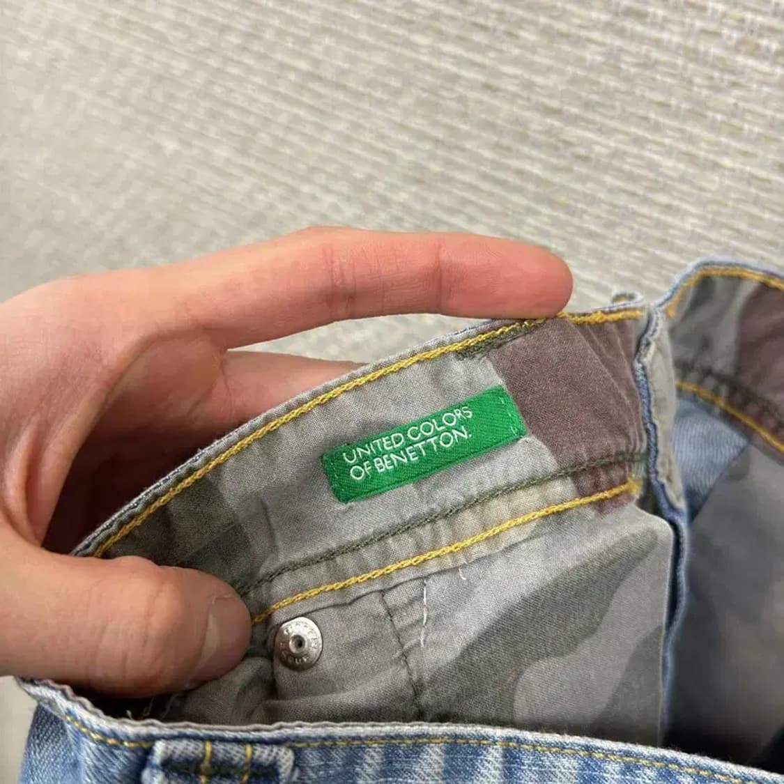 베네통 워싱 카고팬츠 데님 청바지 32인치 M09809 상품이미지3