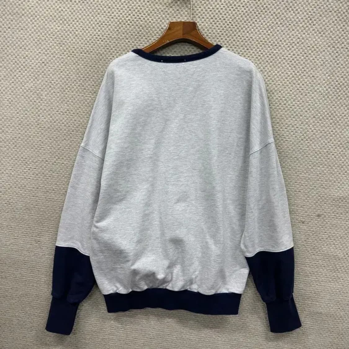 베테제 자수 캐주얼 배색 오버핏 맨투맨 L M09803 상품이미지2