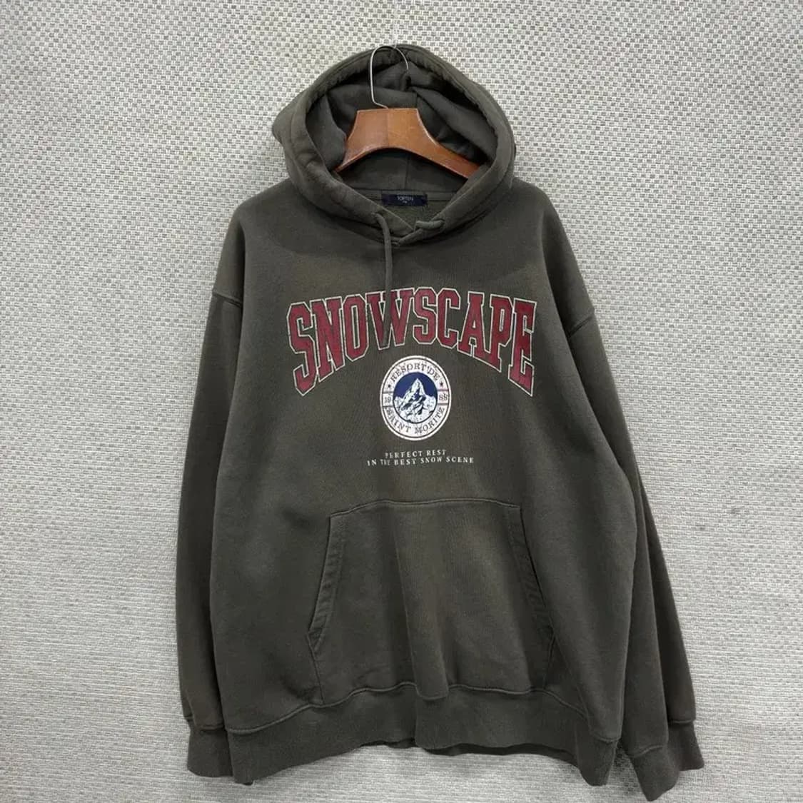 탑텐 카키 센터프린팅 약기모 후드티 110 M09801 상품이미지1