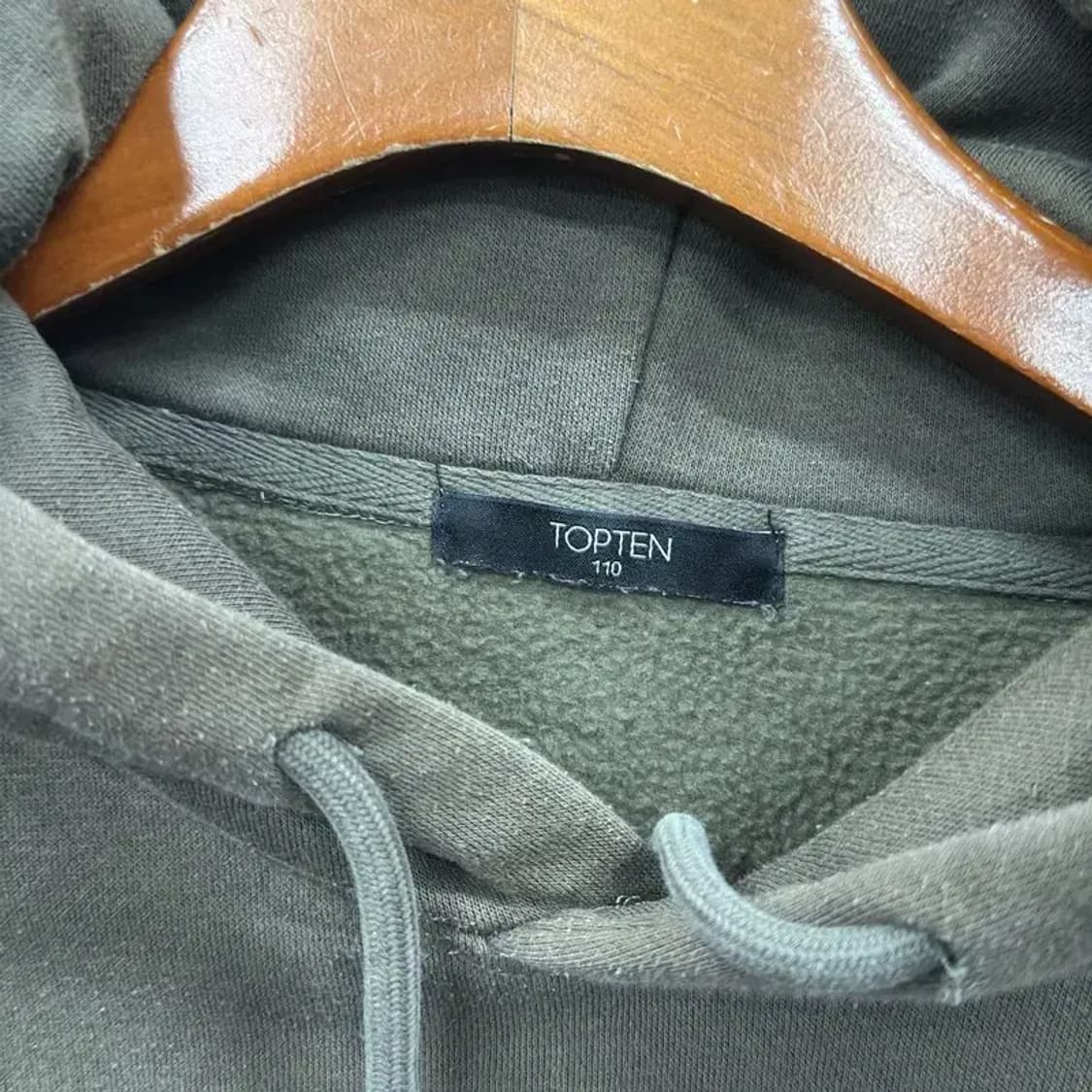 탑텐 카키 센터프린팅 약기모 후드티 110 M09801 상품이미지3