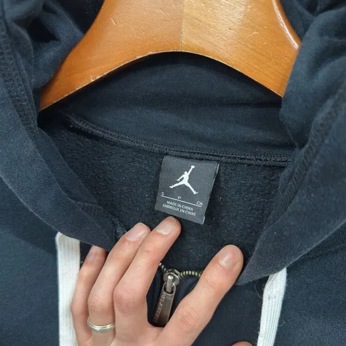 나이키 조던 점프맨 자수 약기모 오버핏 후드집업 S M08960 상품이미지3