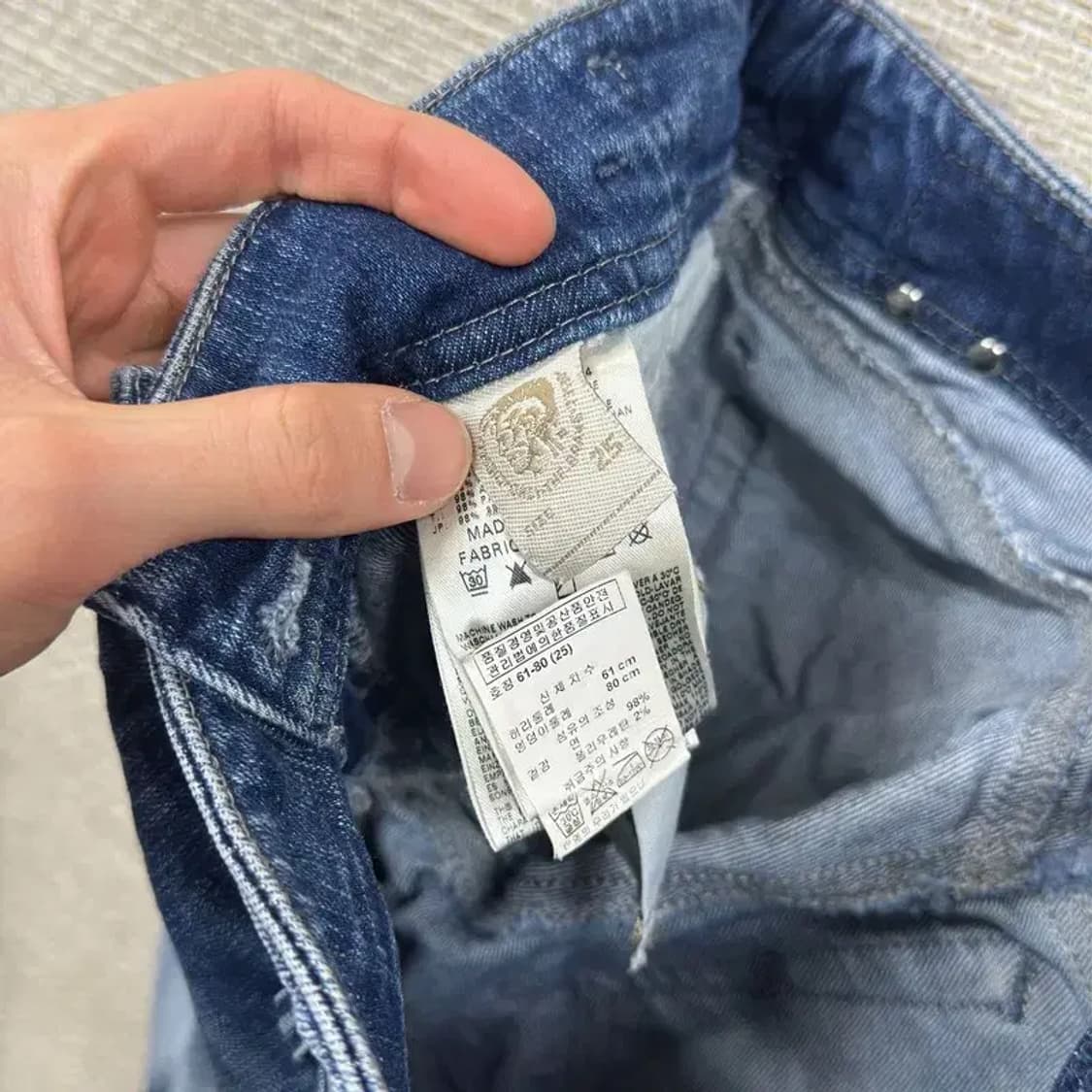 디젤 워싱 데님 청바지 25 M08973 상품이미지5