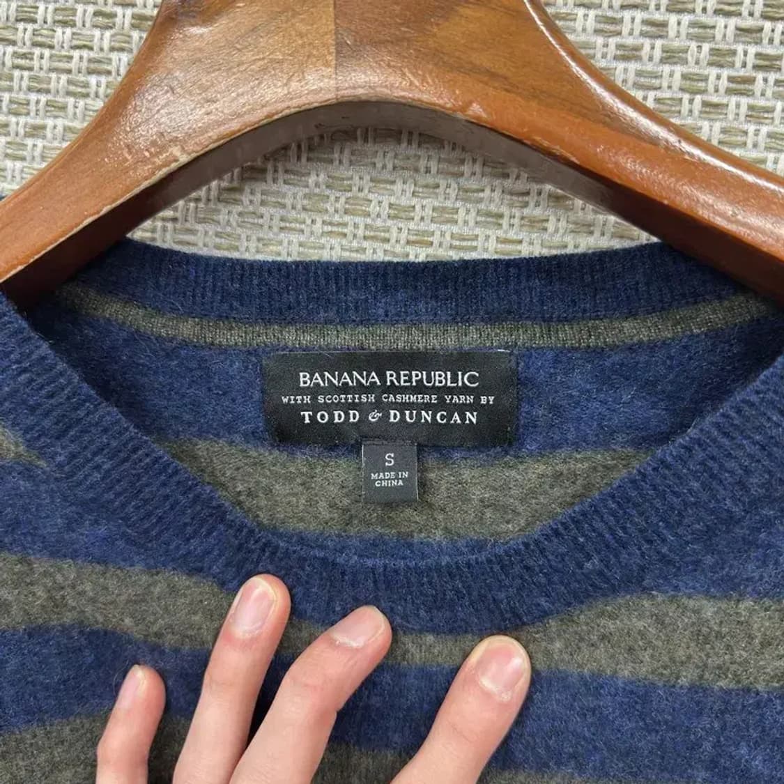 바나나리퍼블릭 캐주얼 스트라이프 라운드넥 니트 S M09907 상품이미지3