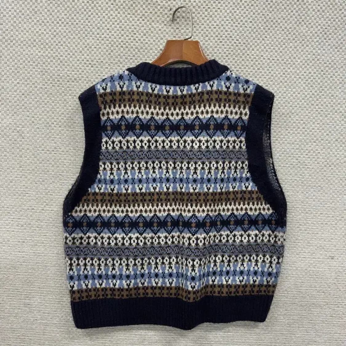 랩 LAP 페어아일 브이넥 니트 조끼 베스트 105 M09913 상품이미지2