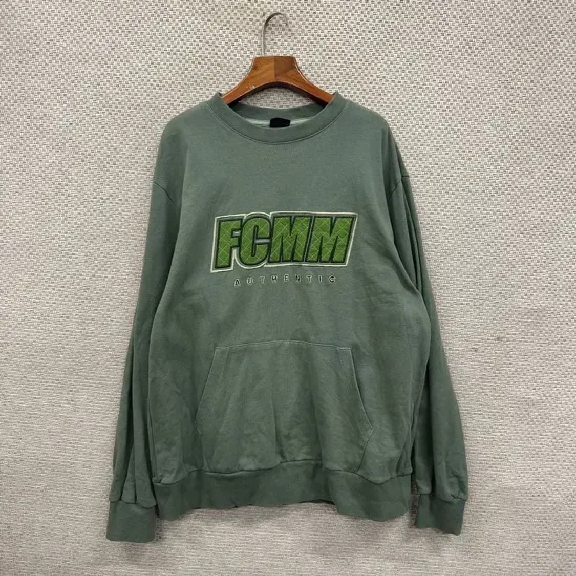 FCMM 카키 자수로고 캐주얼 맨투맨 L M09914 상품이미지1