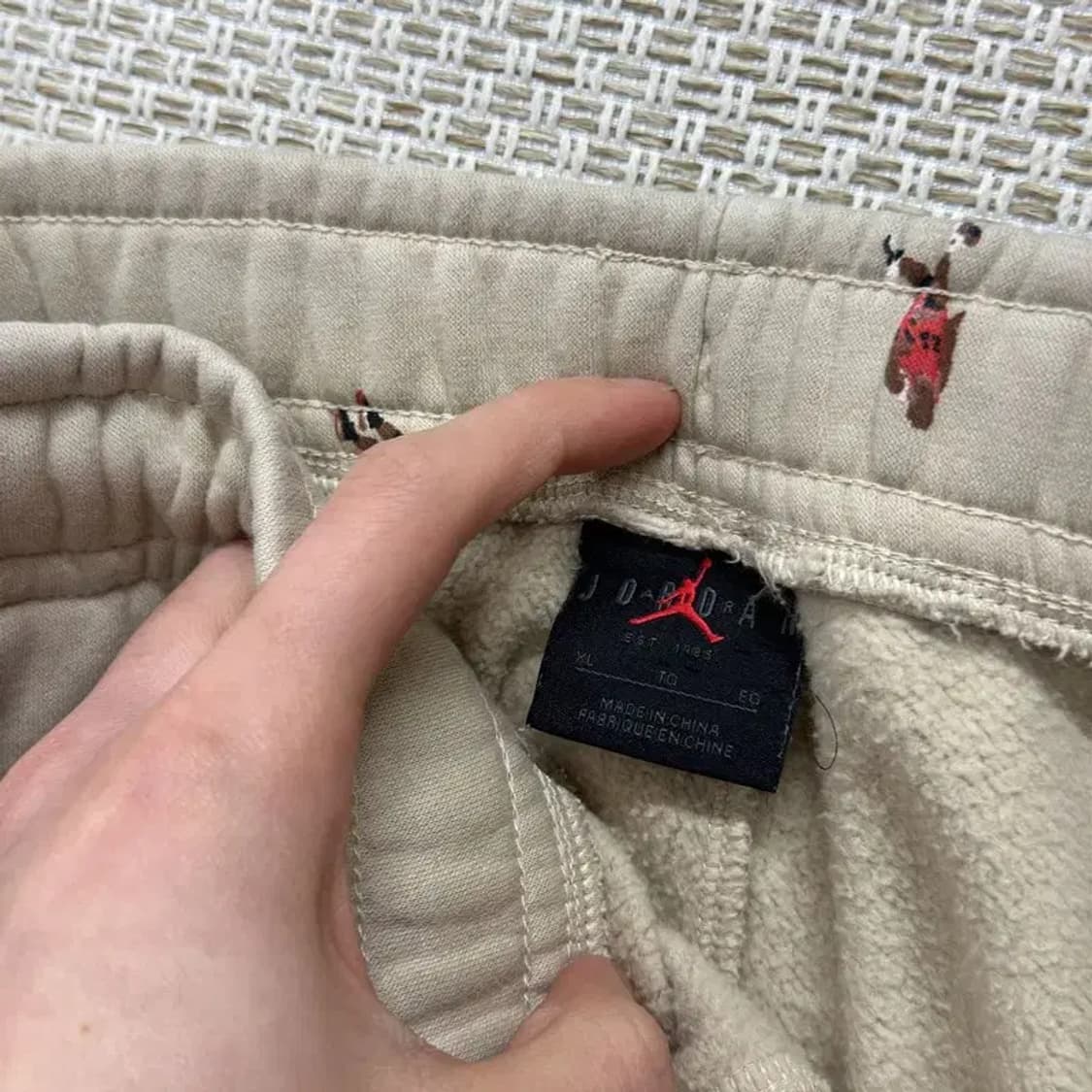 나이키 조던 베이지 약기모 츄리닝바지 XL M09924 상품이미지3