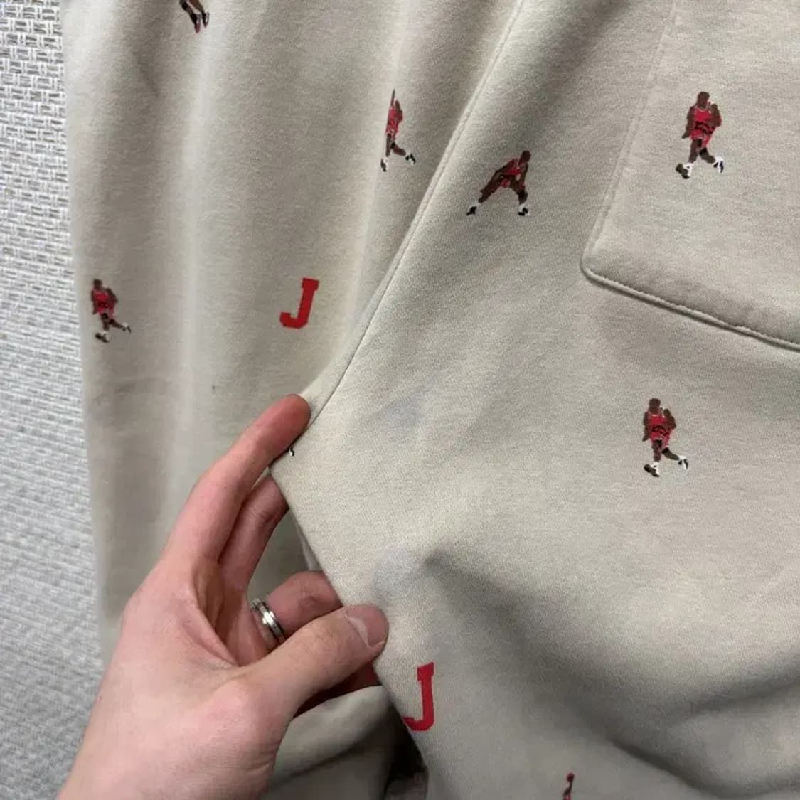 나이키 조던 베이지 약기모 츄리닝바지 XL M09924 상품이미지5