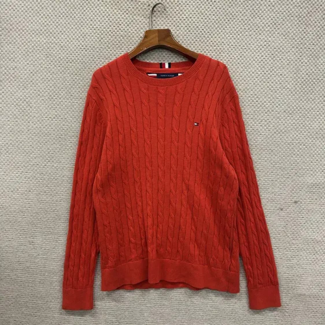 타미힐피거 자수로고 캐주얼 케이블 니트 M M09915 상품이미지1