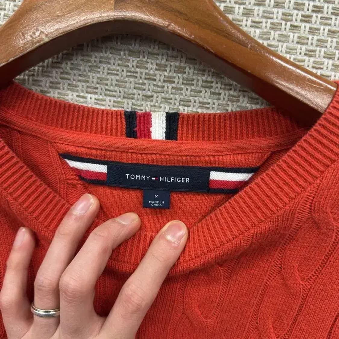 타미힐피거 자수로고 캐주얼 케이블 니트 M M09915 상품이미지3