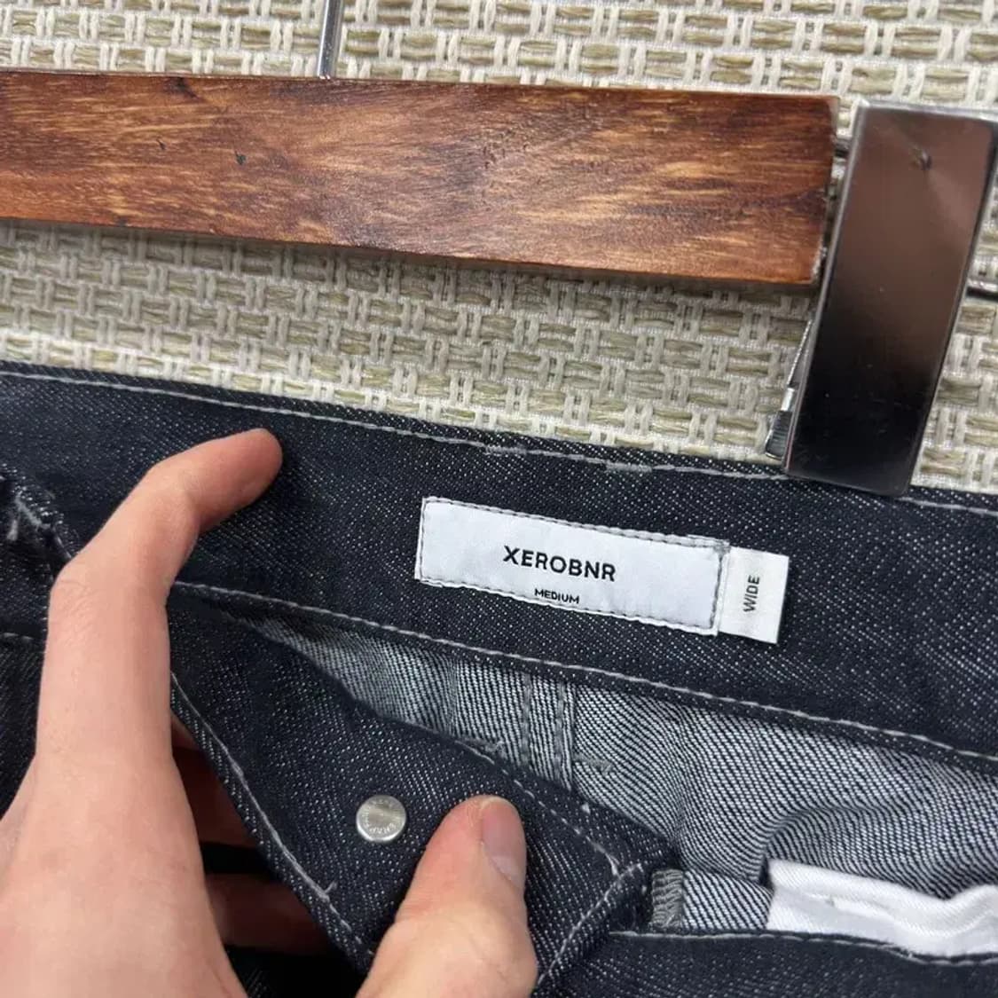 XEROBNR 핀턱 생지 와이드 데님 팬츠 M M09931 상품이미지3