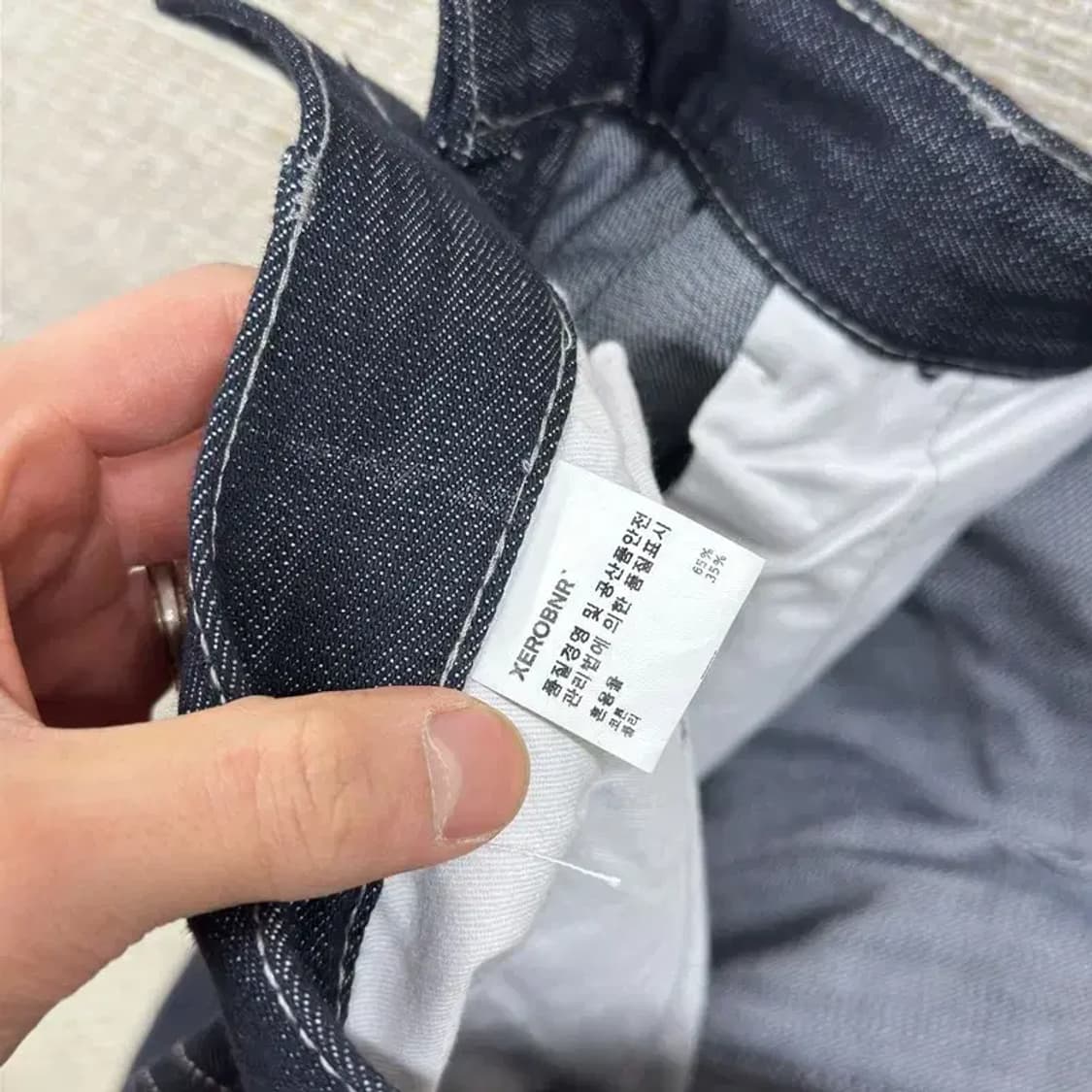 XEROBNR 핀턱 생지 와이드 데님 팬츠 M M09931 상품이미지4