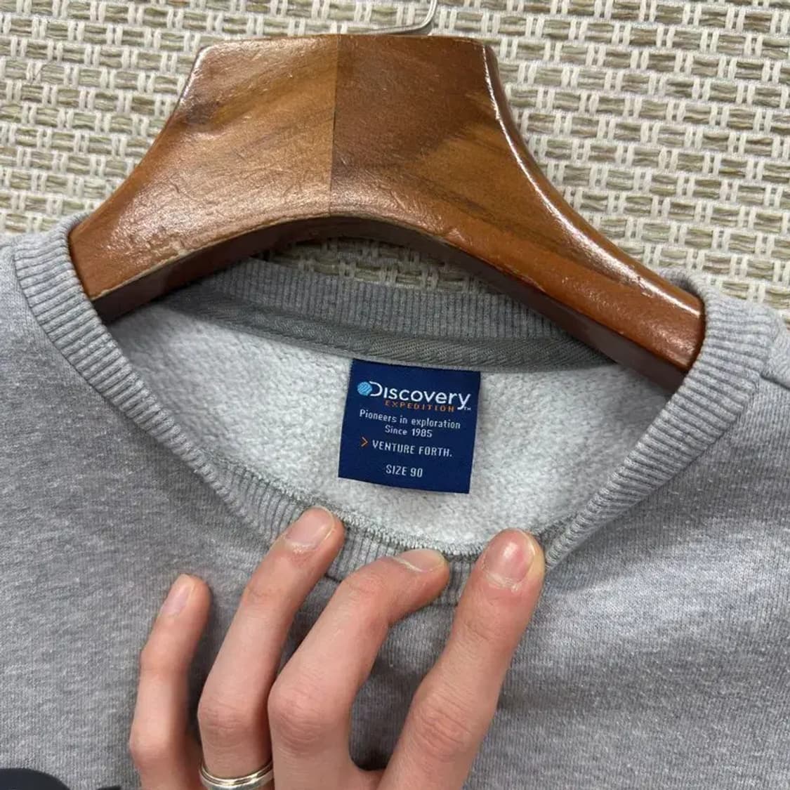 디스커버리 캐주얼 빅로고 약기모 스웻셔츠 맨투맨 90 M10028 상품이미지3