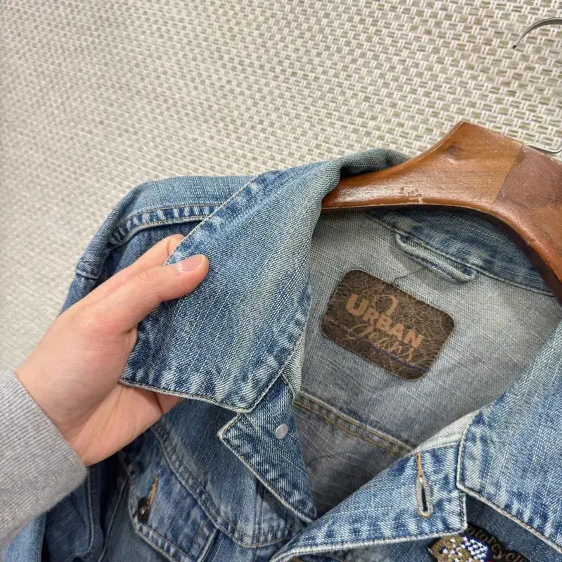 빈티지 캐주얼 성조기 데님 청자켓 XL M10030 상품이미지6
