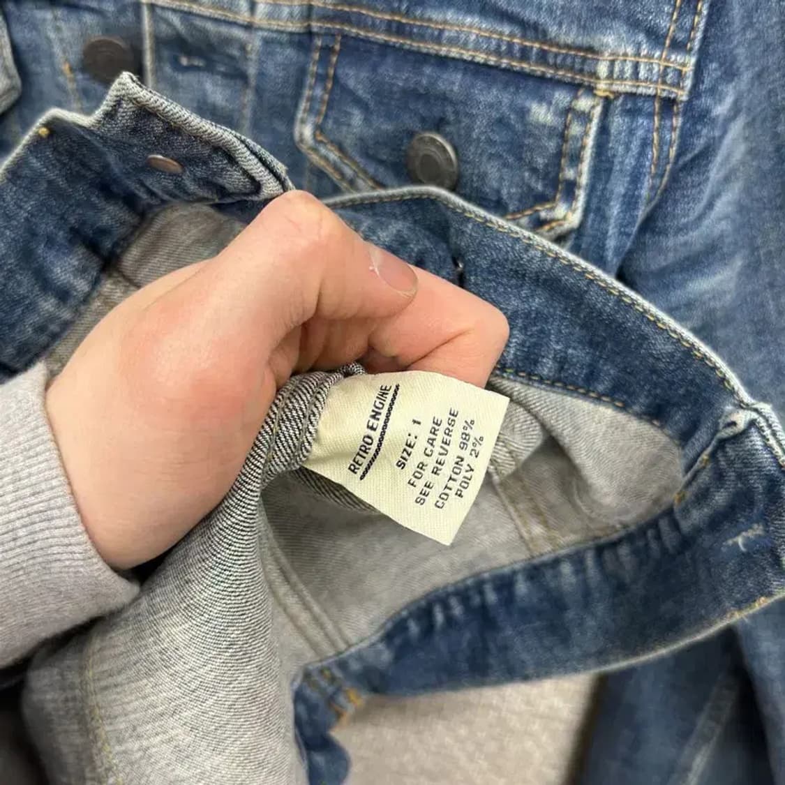 빈티지 캐주얼 디스트로이드 데님 청자켓 85 M10031 상품이미지4