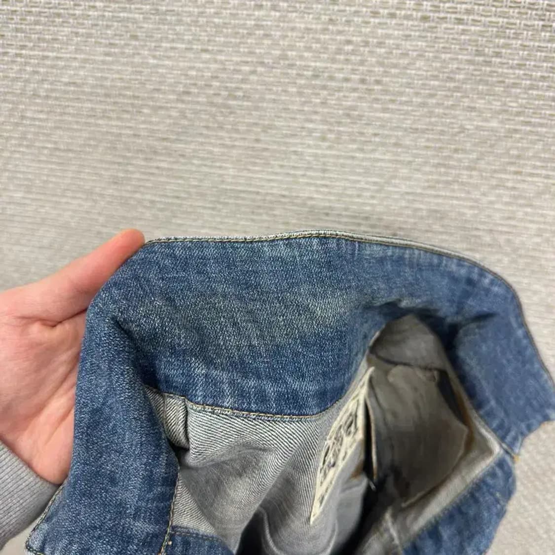 빈티지 캐주얼 디스트로이드 데님 청자켓 85 M10031 상품이미지5