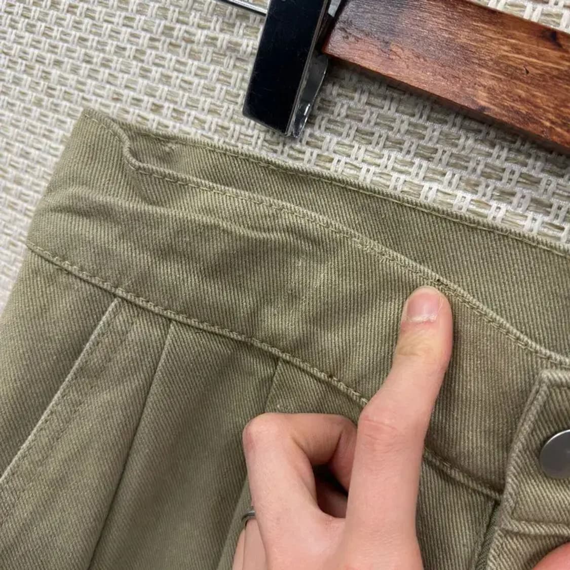 빈티지 핀턱 코튼팬츠 면바지 M M10046 상품이미지5