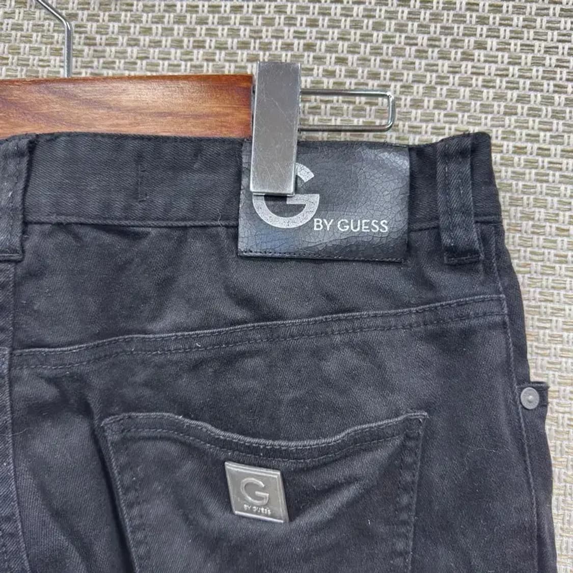 게스 캐주얼 은장 블랙진 흑청바지 31인치 M10049 상품이미지3