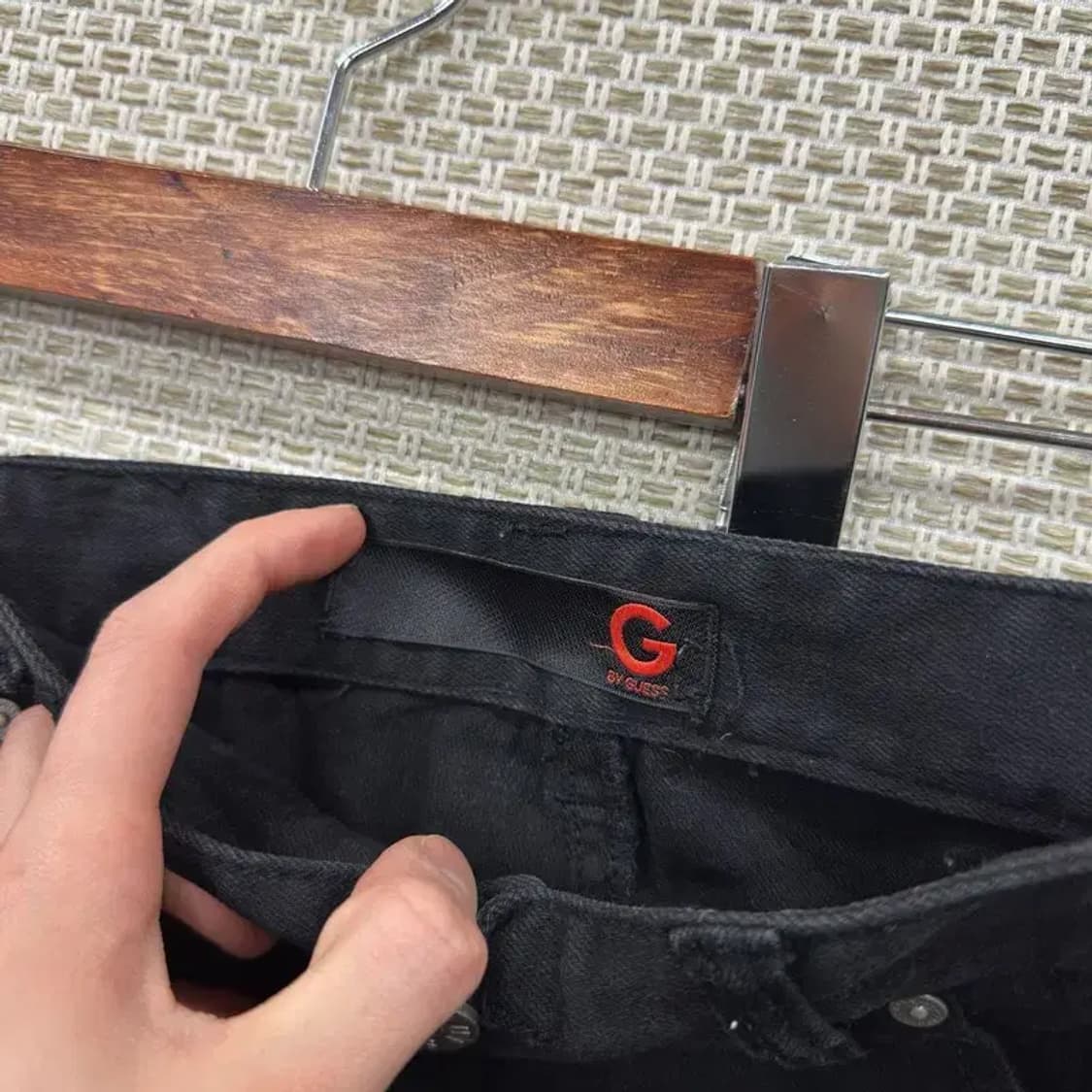 게스 캐주얼 은장 블랙진 흑청바지 31인치 M10049 상품이미지4