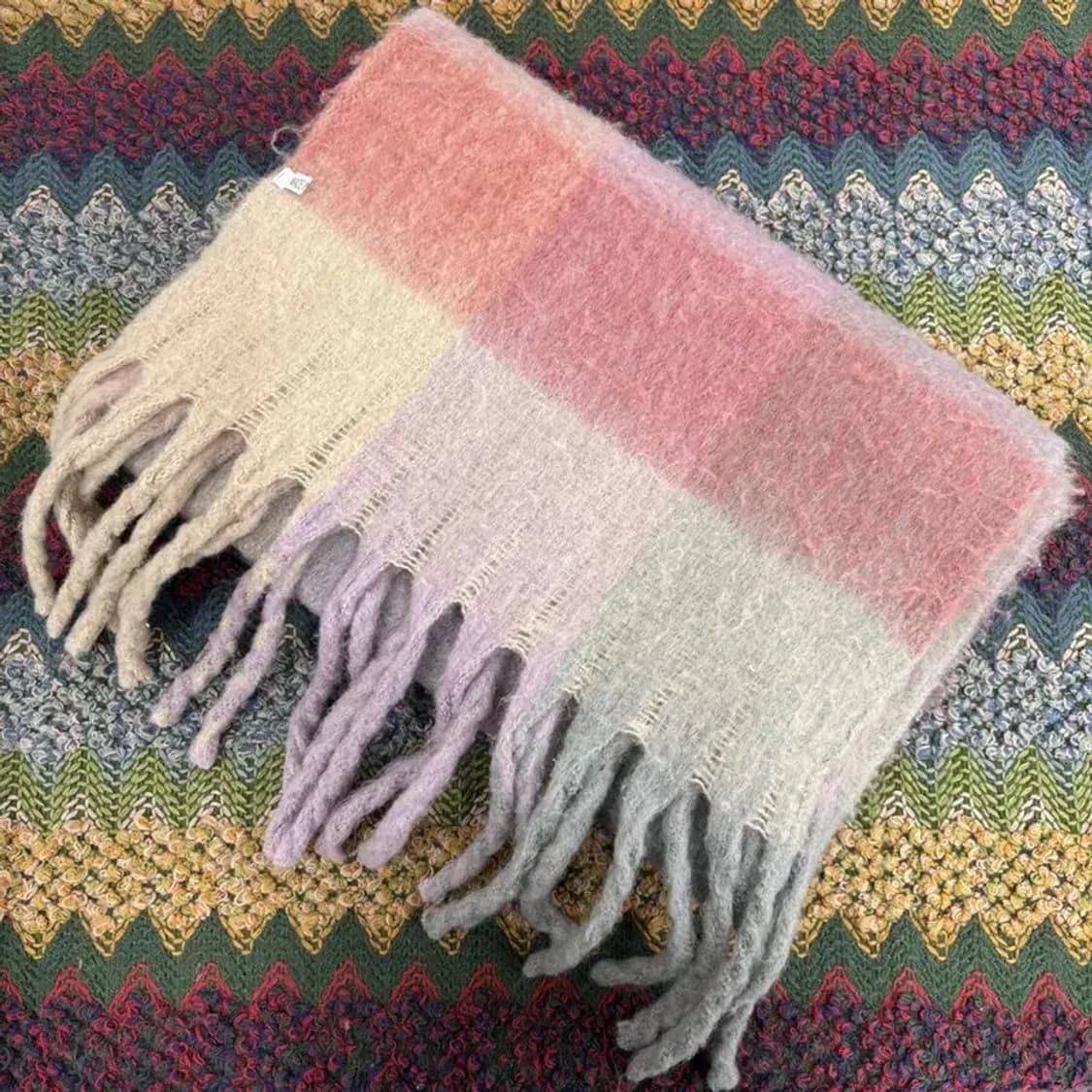 빈티지 파스텔 체크 머플러 목도리 M10051 상품이미지1