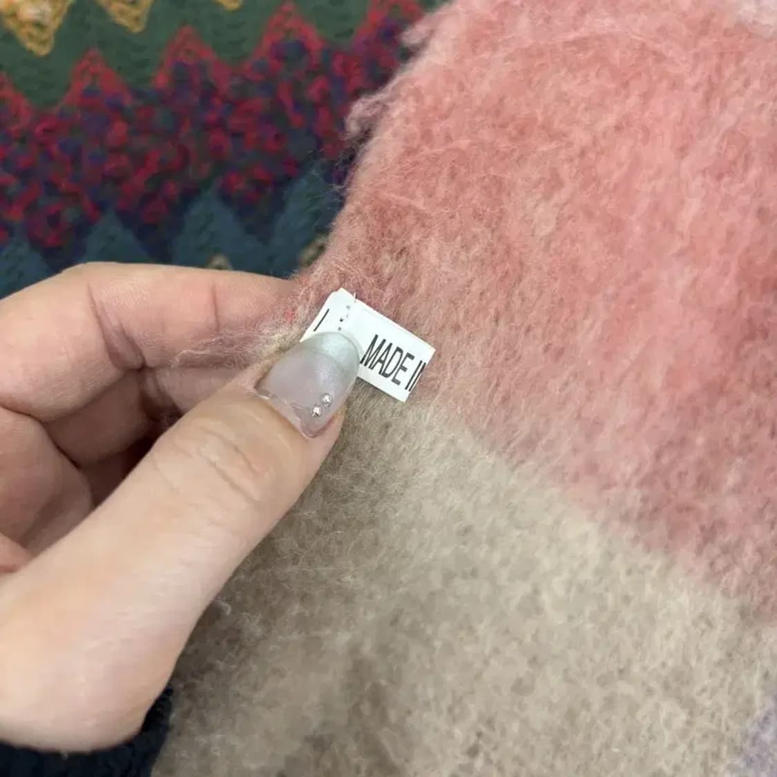 빈티지 파스텔 체크 머플러 목도리 M10051 상품이미지2