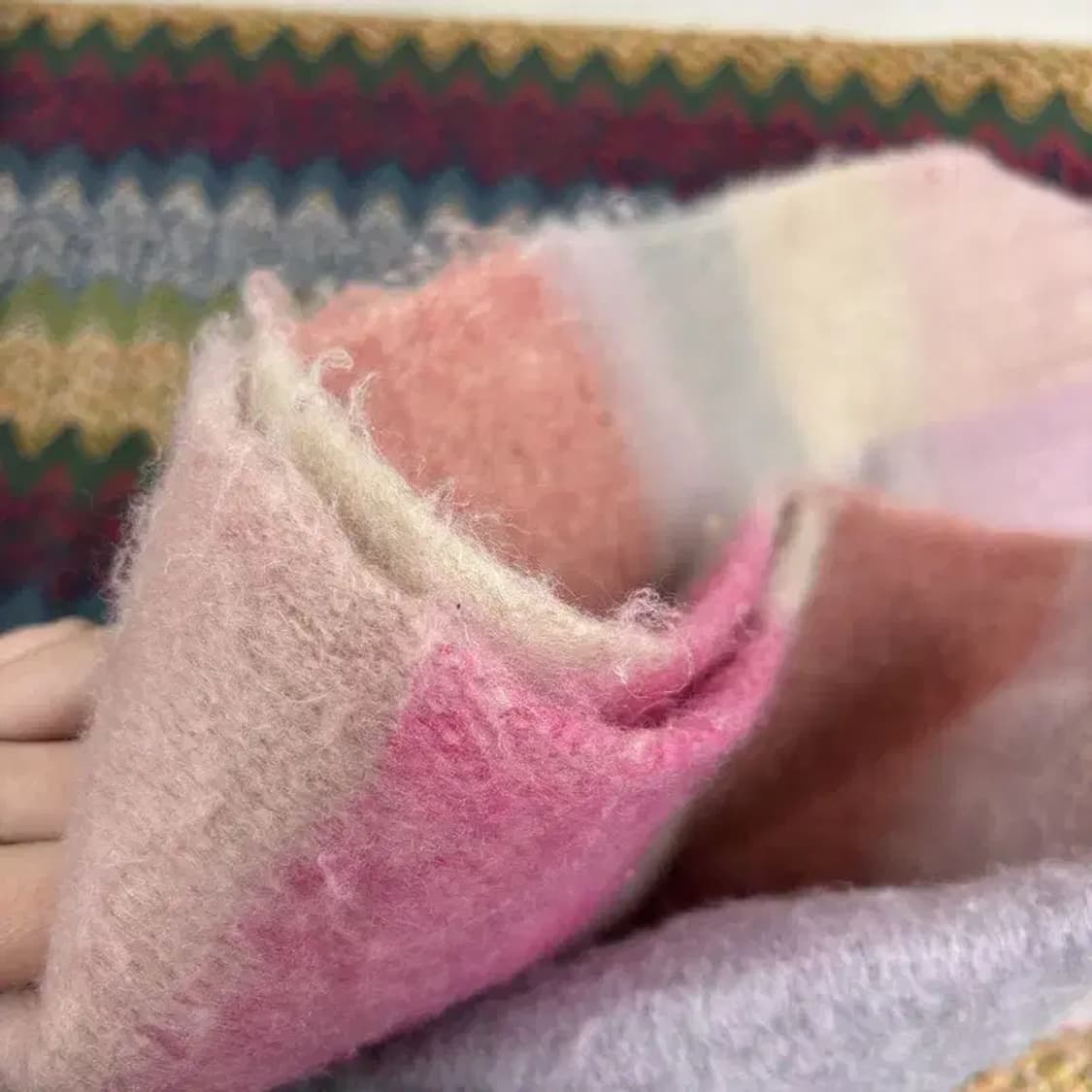 빈티지 파스텔 체크 머플러 목도리 M10051 상품이미지3